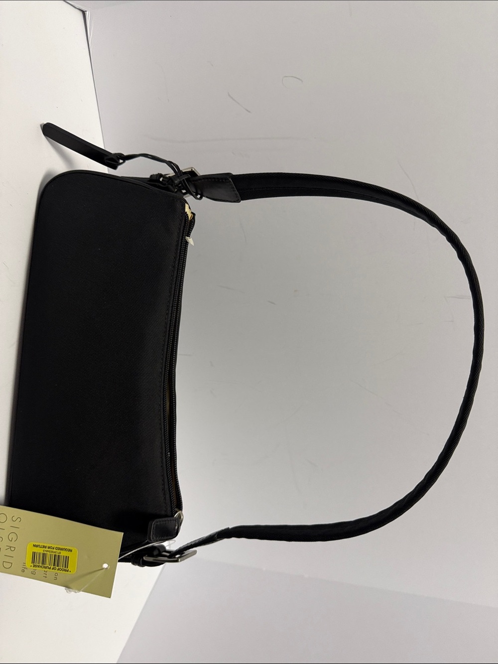 Sigrid Olsen Black Mini Shoulder Bag with Gold Hardware
